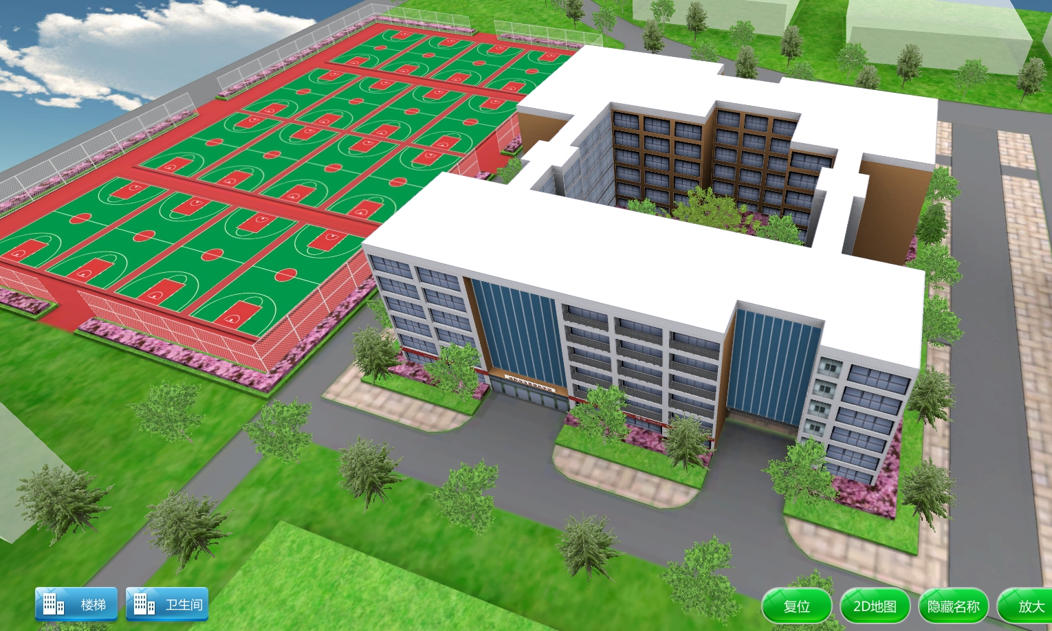 桂林理工大学3D导航导览系统